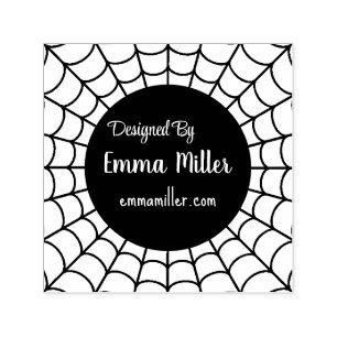 Tampon Auto-encreur Black Halloween Spider Web conçu par Maker