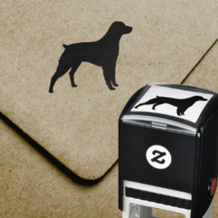 Tampon Auto-encreur Brittany Spaniel Chien race Silhouette