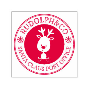 Tampon Auto-encreur Bureau de poste du Père Noël Renne de Noël