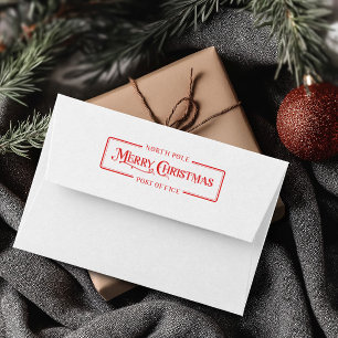 Tampon Auto-encreur Bureau de poste rouge joyeux Noël