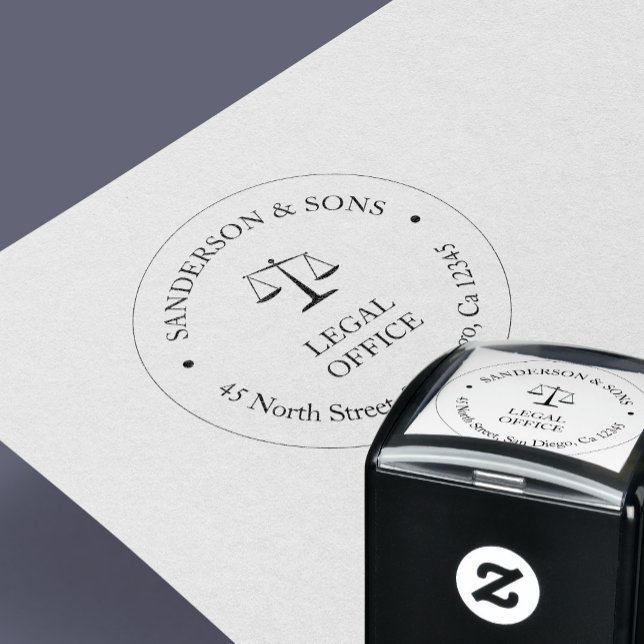 Tampon Auto-encreur Bureau juridique avocat avocat du logo (Créateur téléchargé)