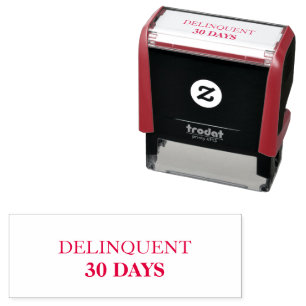 Tampon Auto-encreur Bureau Red Delinquent de 30 jours