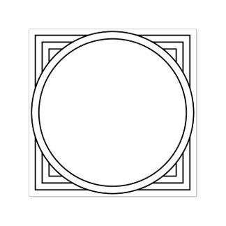 Tampon Auto-encreur Cadre géométrique d'inspiration Art déco rétro-mod