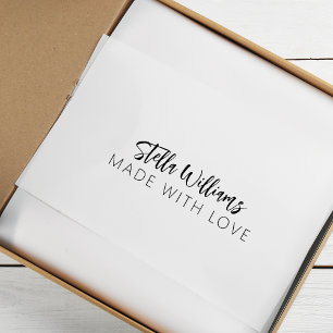 Tampon Auto-encreur Calligraphie Moderne Nom Fait Avec Amour
