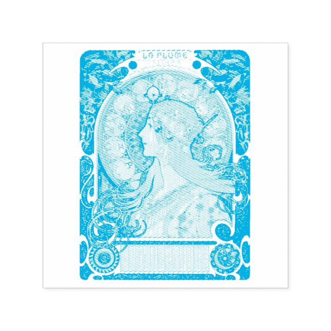 TAMPON AUTO-ENCREUR  CAPITALE EN CAOUTCHOUC : ALPHONS MARIA MUCHA : LA  (Design)