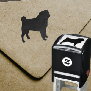 Tampon Auto-encreur Carlin race de chien Silhouette