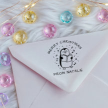 Carol Whimsical chanter Penguin Joyeux Noël