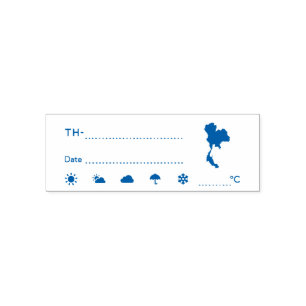 Tampon Auto-encreur Carte postale TH Thaïlande ป ร ะ เ ท ท ศ ไ Date de
