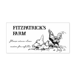 Tampon Auto-encreur Carton de marquage de la ferme d'oeufs de poulet v