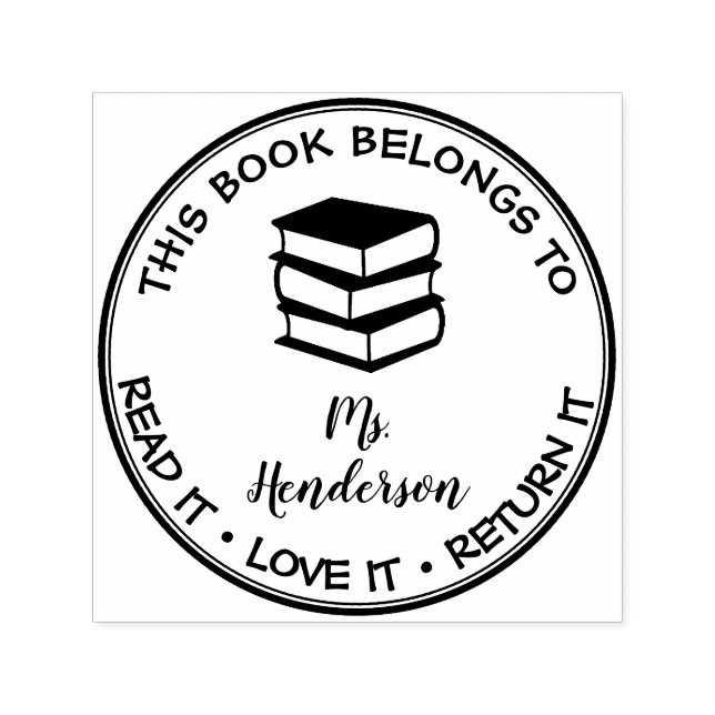 Tampon Auto-encreur Ce Livre Appartient À Une Bibliothèque Personnalis (Design)