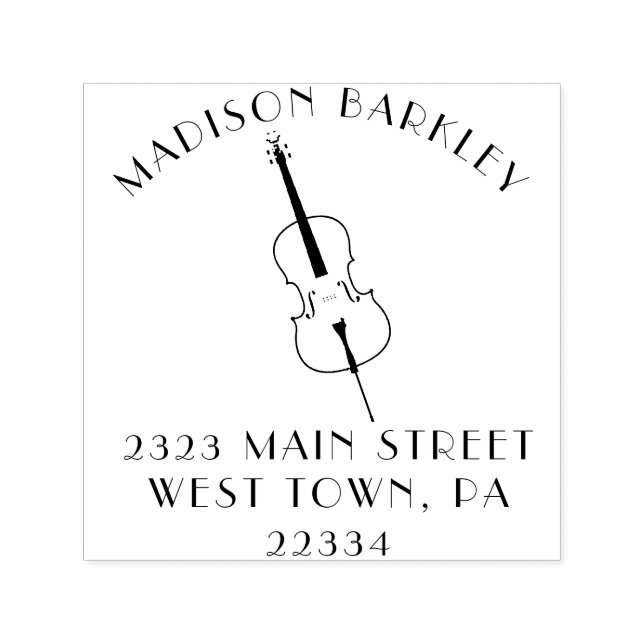 Tampon Auto-encreur Cello Musicien Musique Enseignant Chaîne Orchestre (Design)