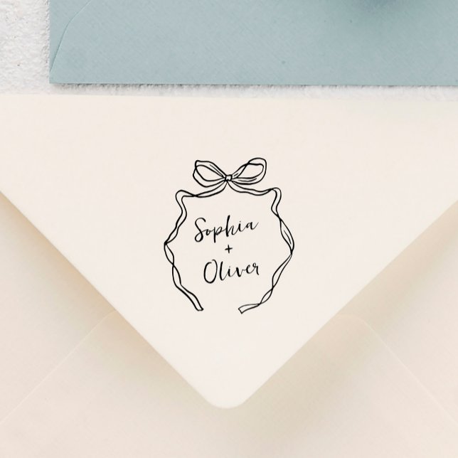 Tampon Auto-encreur Chic Mariage à main levée Whimsical (Créateur téléchargé)