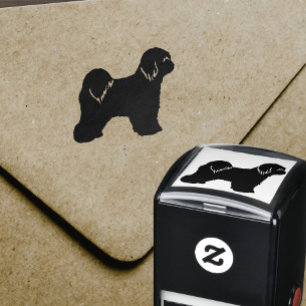 Tampon Auto-encreur Chien Tibétain de race Terrier Silhouette