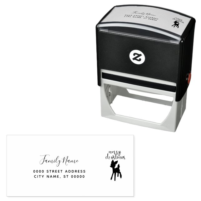 Tampon Auto-encreur Christmas Address Self-inking Stamp (En situation)