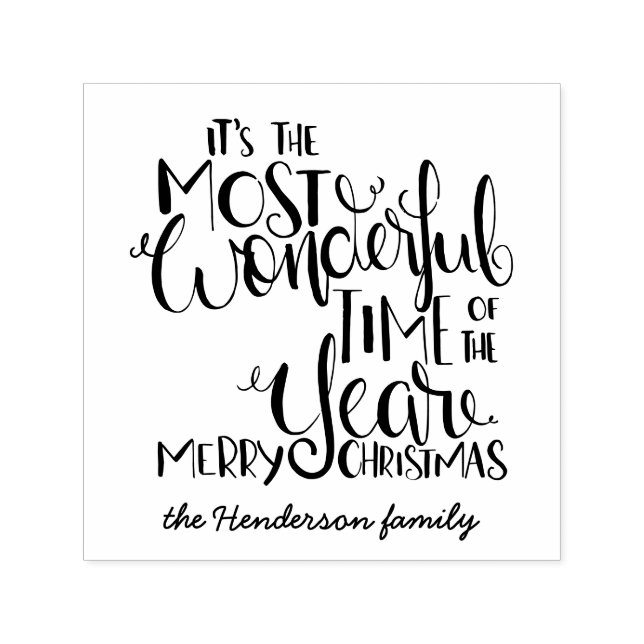 Tampon Auto-encreur Christmas It's the Most Wonderful Time of the Year (Design)