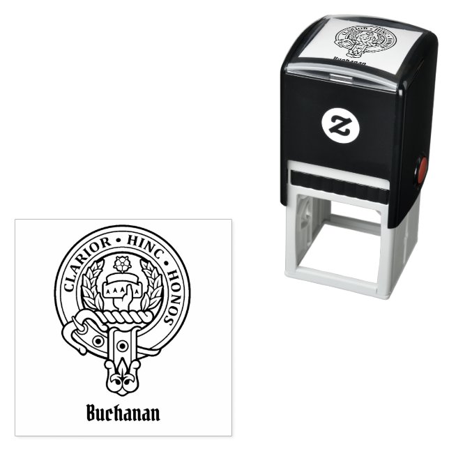 Tampon Auto-encreur Clan Buchanan Crest (En situation)