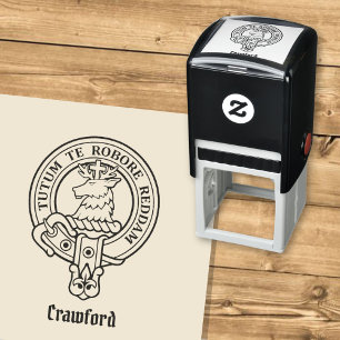 Tampon Auto-encreur Clan Crawford Crest Timbre auto-encastré