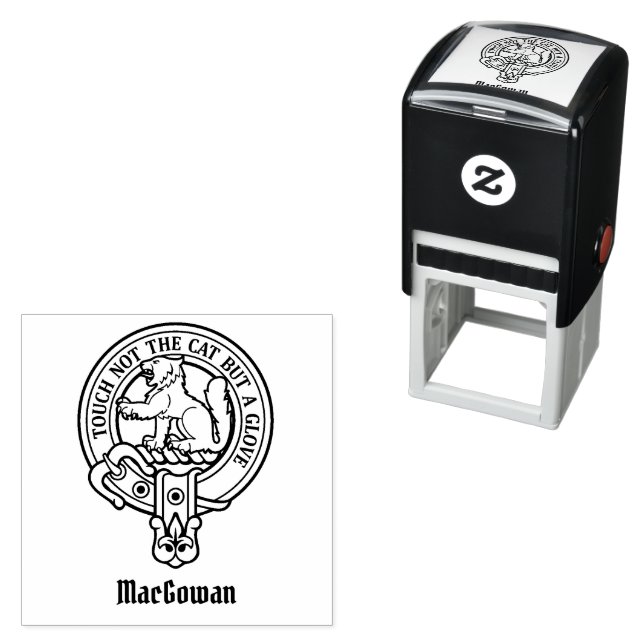 Tampon Auto-encreur Clan MacGowan Crest Stamp autoportant (En situation)