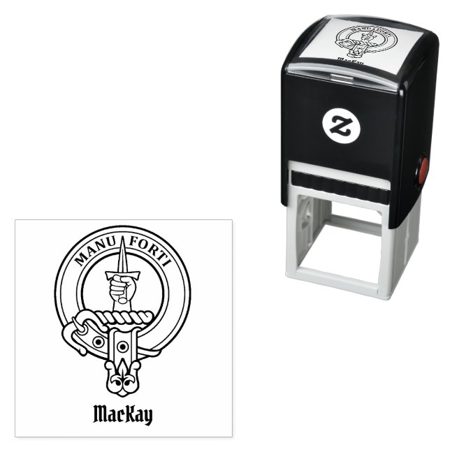 Tampon Auto-encreur Clan MacKay Crest (En situation)