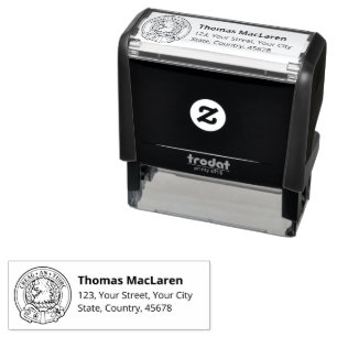 Tampon Auto-encreur Clan MacLaren Crest Stamp autoportant