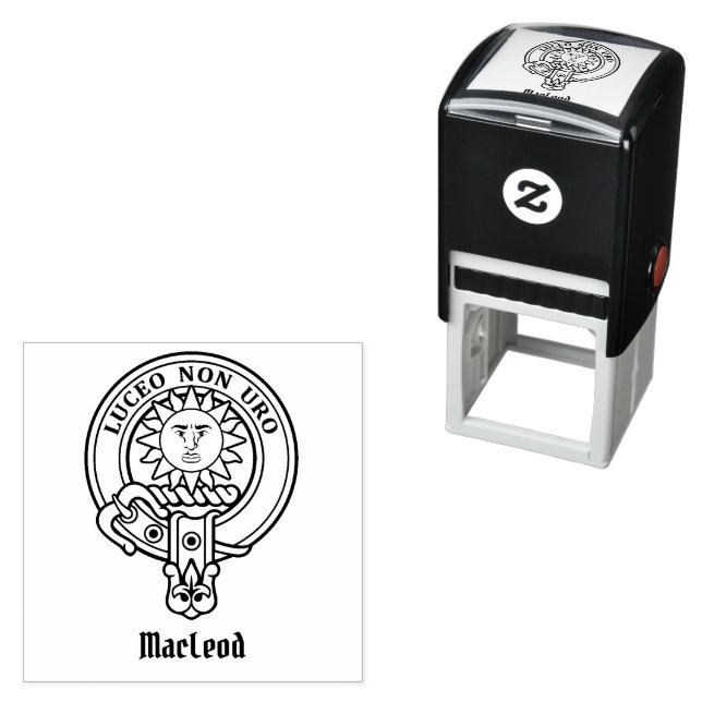 Tampon Auto-encreur Clan MacLeod de Raasay Crest (En situation)