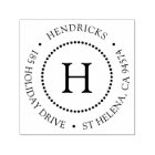 Classic Point Circle Monogramme Adresse de retour