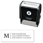 Classic Simple Monogramme Adresse de retour
