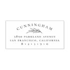 Classy Botanical Branch Nom de famille Adresse de