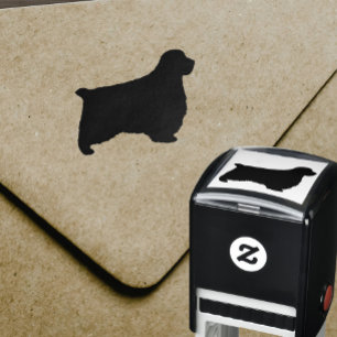 Tampon Auto-encreur Clumber Spaniel Chien race Silhouette