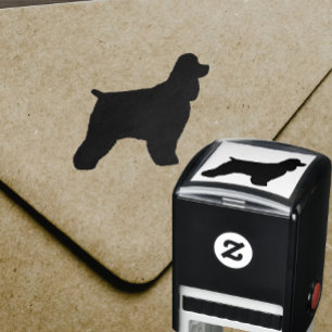 Tampon Auto-encreur Cocker Spaniel Chien race Silhouette