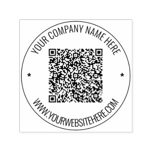 Tampon Auto-encreur Code QR personnalisé Ecran d'auto-écriture circula