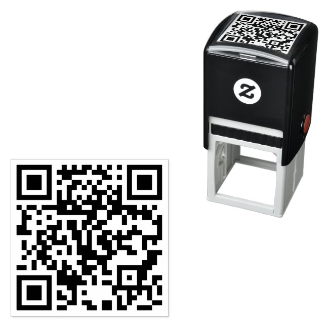 Tampon Auto-encreur Code QR personnalisé URL du site Web analysable pe (En situation)