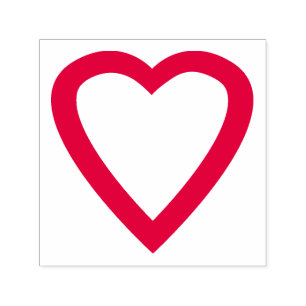 Tampon Auto-encreur Coeur d'amour rouge