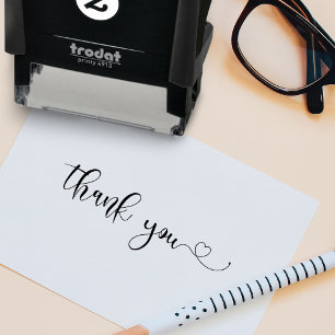 Tampon Auto-encreur Coeur de Merci de script classique