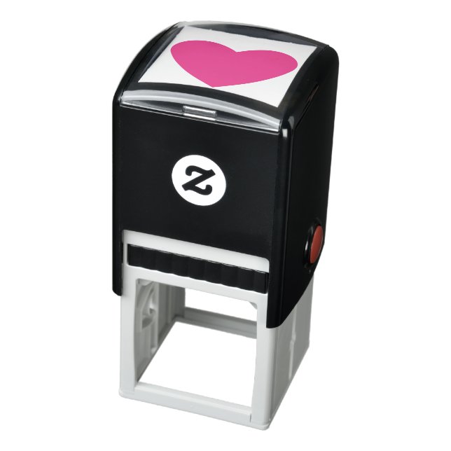 Tampon Auto-encreur Coeur rose solide (Produit)
