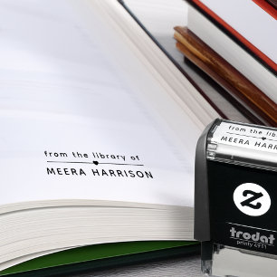 Tampon Auto-encreur Cœur simple de la bibliothèque de nom
