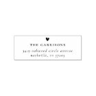 Coeur simple | Nom de famille et adresse de retour