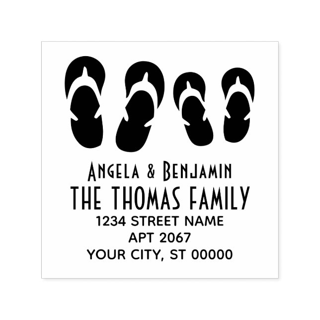 Tampon Auto-encreur Couple Nom Adresse (Design)