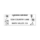 Couronne florale | Adresse de retour du nom de fam