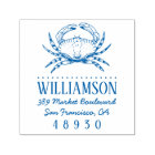 Crabe à main Typographie nautique Adresse de retou