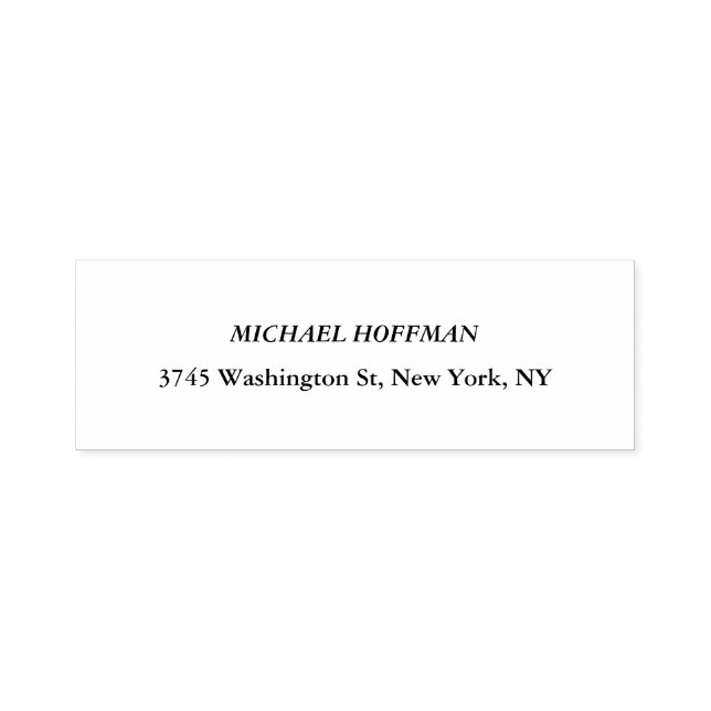 Tampon Auto-encreur Creative White Minimalist Classic Italic (Design)