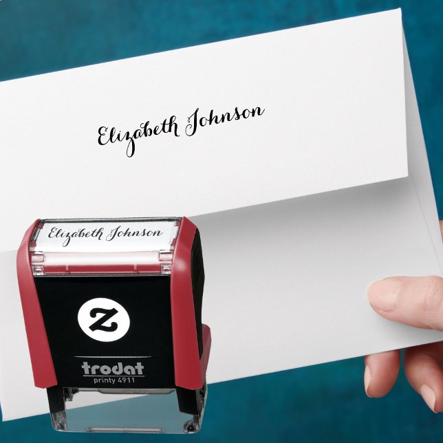 Tampon Auto-encreur Créer un nom de signature personnalisé élégant (Create Custom Personalized Elegant Signature Name Self-inking Stamp)