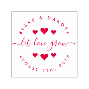 Tampon Auto-encreur Créer vos propres coeurs laisser l'amour grandir M