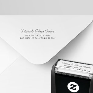 Tampon Auto-encreur Créez votre propre adresse de retour de script de 