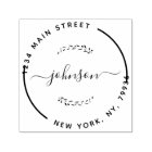 Créez votre propre adresse de retour ronde moderne