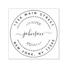 Créez votre propre adresse de retour ronde moderne