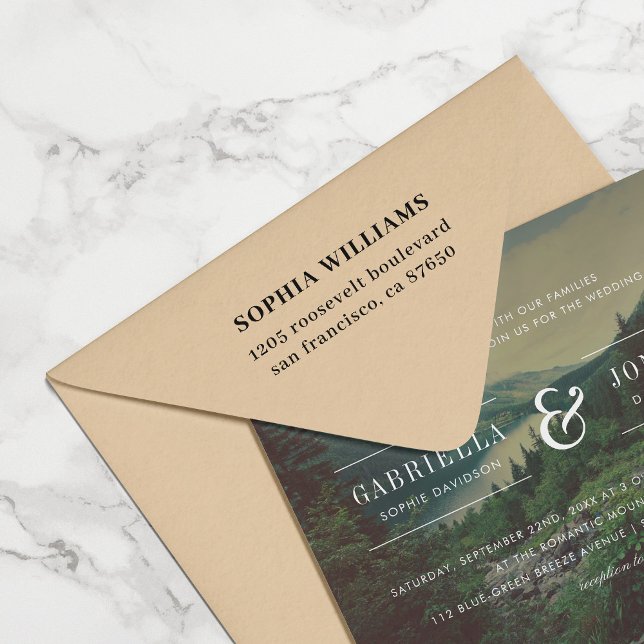 Tampon Auto-encreur Créez votre propre adresse de retour simple et mod (Créateur téléchargé)