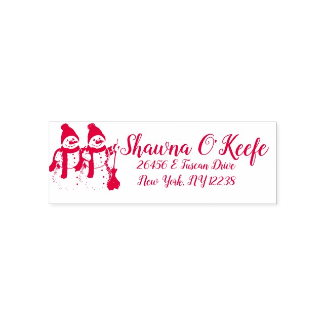 Tampon Auto-encreur Créez votre propre adresse personnalisée Noël (Design)