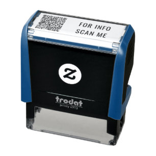 Tampon Auto-encreur Créez votre propre code QR Code Scan Info Timbre E