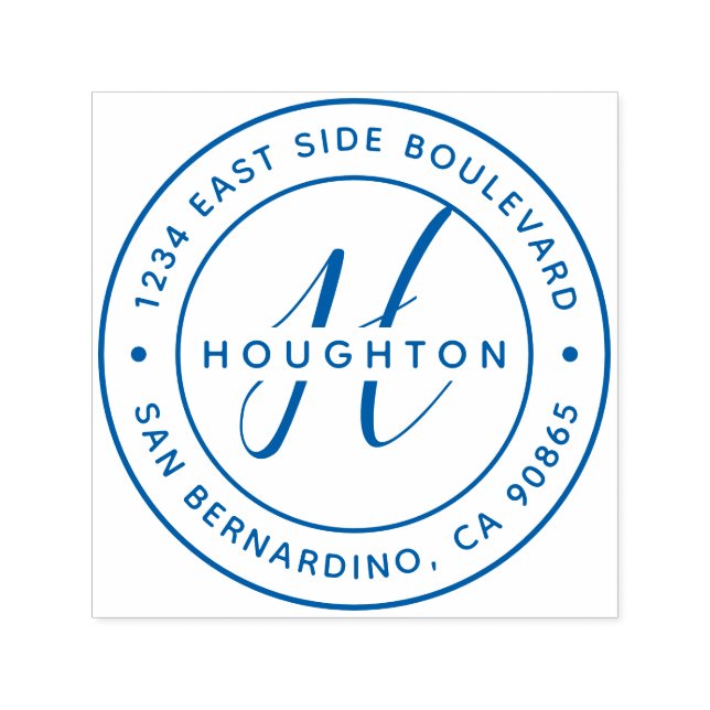 Tampon Auto-encreur Créez votre propre Monogramme moderne Adresse de r (Design)